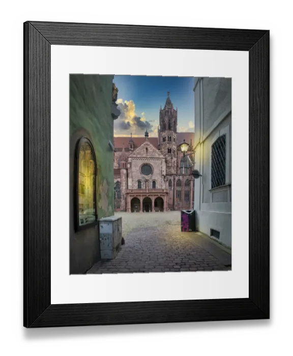Framed Print : The cathedral of Freiburg im Breisgau, Germany