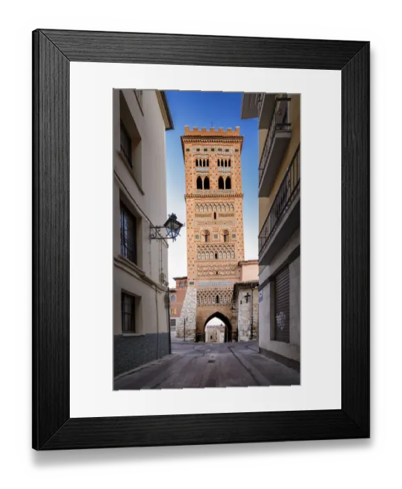Framed Print : Mudejar tower of San MartAin, Teruel, Spain Framed Print : Mudejar tower of San MartAin, Teruel, Spain