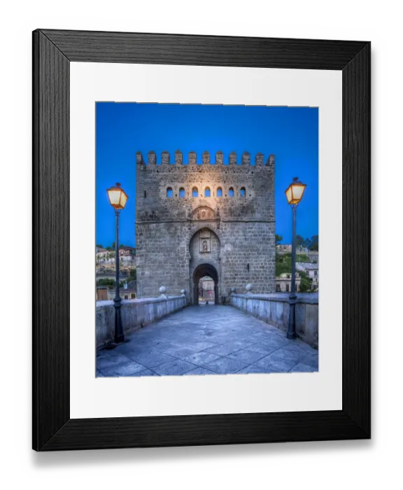 Framed Print : Dawn at the San Martin bridge in Toledo, Spain Framed Print : Dawn at the San Martin bridge in Toledo, Spain