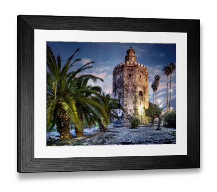 Framed Print : Torre del Oro, Sevilla, Andalucia, Spain Framed Print : Torre del Oro, Sevilla, Andalucia, Spain