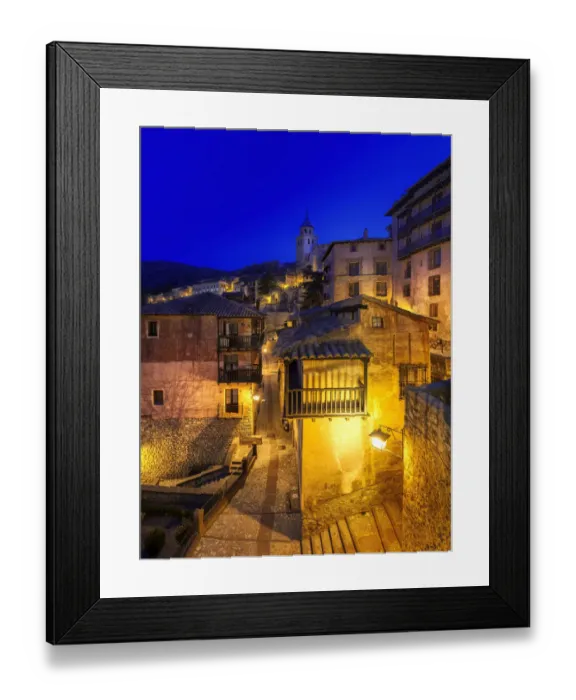 Framed Print : Albarracin at night, Teruel, Spain