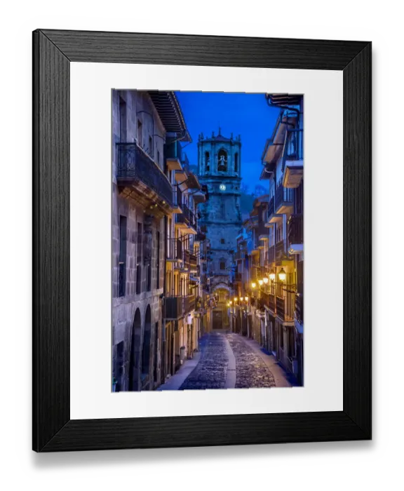 Framed Print : Church of Getaria, Guipuzcoa, Basquen Country, Spain