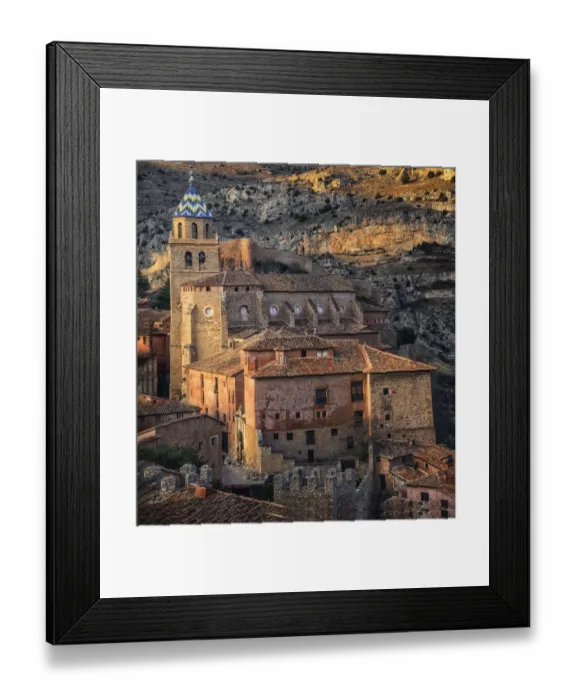 Framed Print : Albarracin Cathedral and fortress, Teruel, Spain