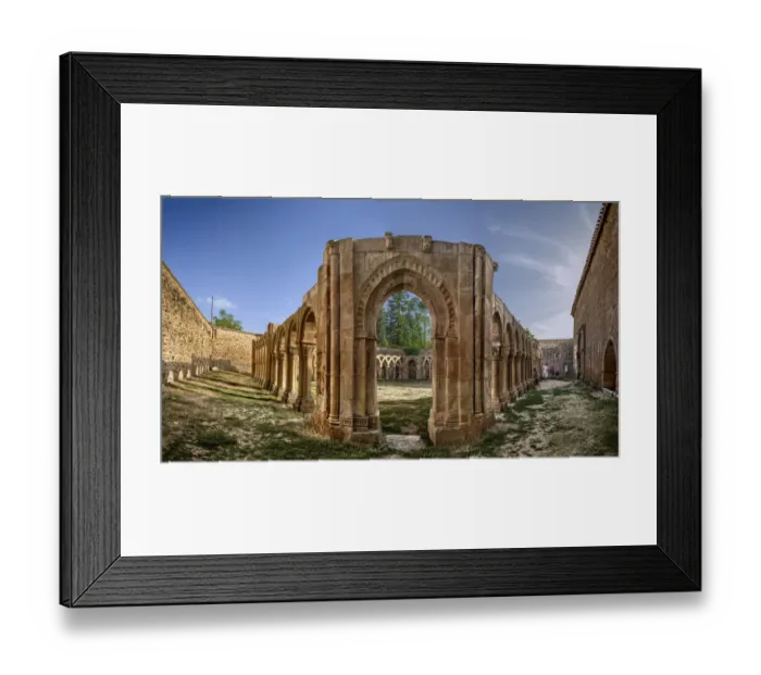Framed Print : Ruins of the cloister of the Monastery of San Juan de Duero in Soria, Castilla LeAon Framed Print : Ruins of the cloister of the Monastery of San Juan de Duero in Soria, Castilla LeAon
