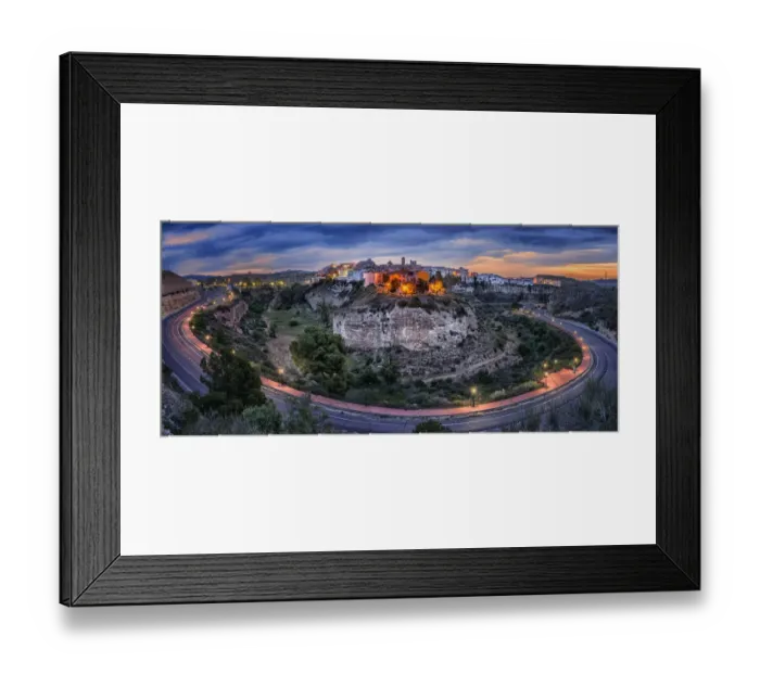 Framed Print : Panoramic view of the town of Sorbas, AlmerAia province, Spain