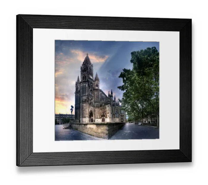Framed Print : Buen Pastor Cathedral in San Sebastian at dawn Framed Print : Buen Pastor Cathedral in San Sebastian at dawn