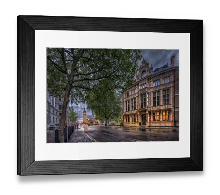 Framed Print : Westminster district street, London