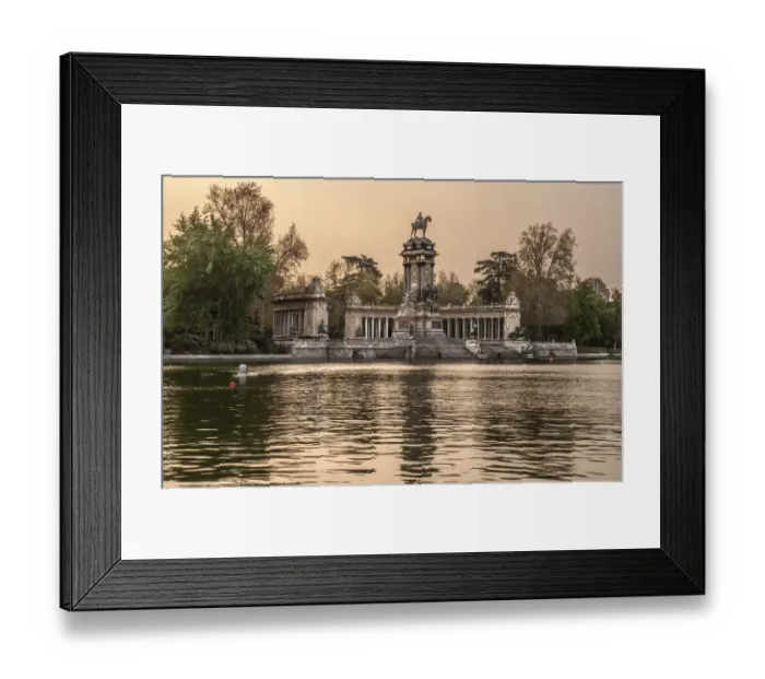 Framed Print : Great pond in Madrids Retiro Park, Spain Framed Print : Great pond in Madrids Retiro Park, Spain