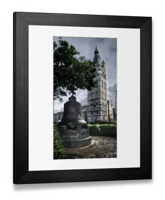Framed Print : City tower bell, Ghent, Belgium Framed Print : City tower bell, Ghent, Belgium