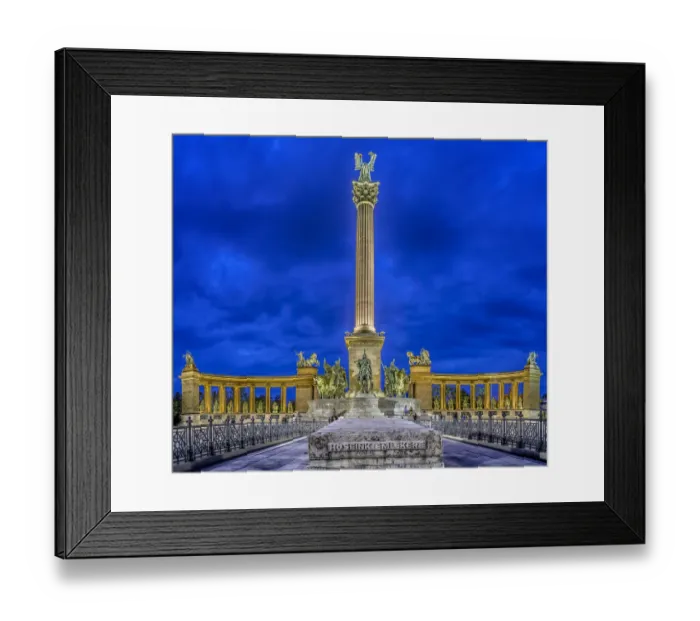 Framed Print : Heroess Square and Millennium Monument in Budapest