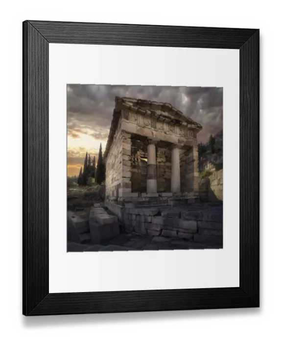Framed Print : The treasure of the Athenians at Delphi oracle archeological site Framed Print : The treasure of the Athenians at Delphi oracle archeological site