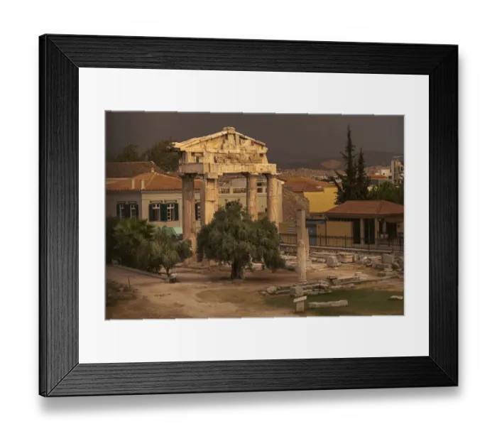 Framed Print : Athena Archegetis Gate, on the former site of the Roman Forum in Athens, Greece Framed Print : Athena Archegetis Gate, on the former site of the Roman Forum in Athens, Greece
