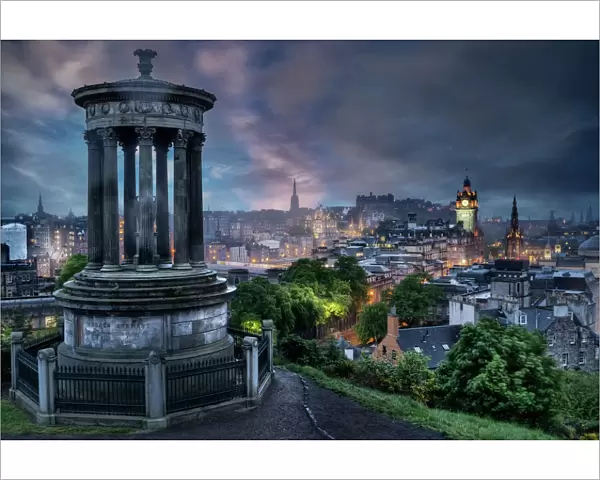 Panoramic view of Edinburg, Scotland