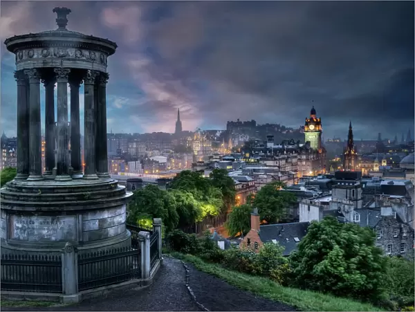 Panoramic view of Edinburg, Scotland