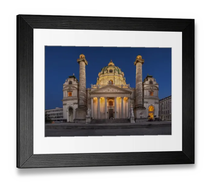 Framed Print : Karlskirche in Viena, Austria Framed Print : Karlskirche in Viena, Austria