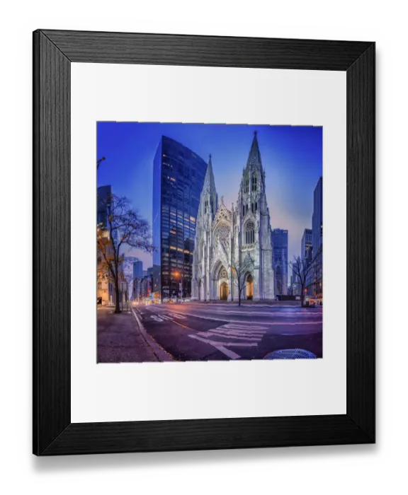 Framed Print : Saint Patricks Cathedral at dusk Framed Print : Saint Patricks Cathedral at dusk