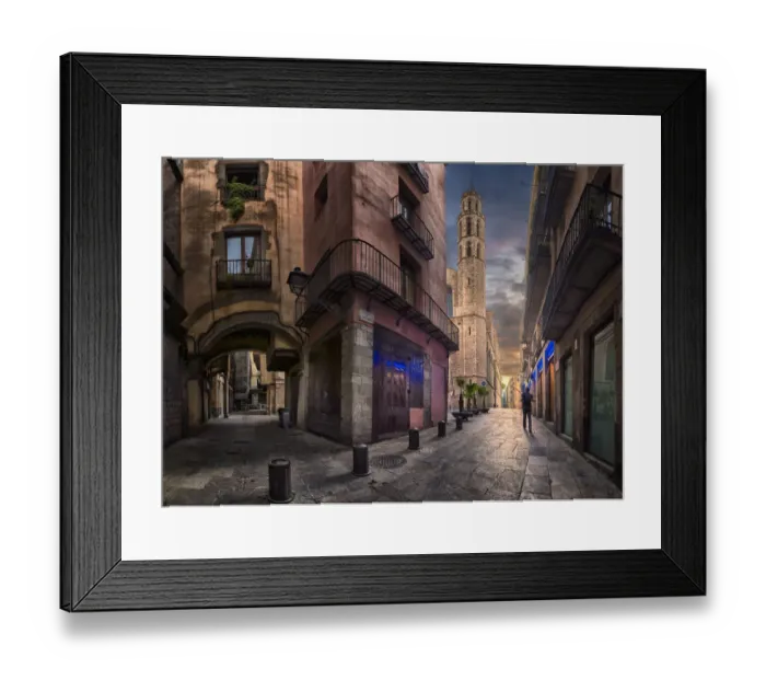 Framed Print : Santa maria del mar church Barcelona Spain