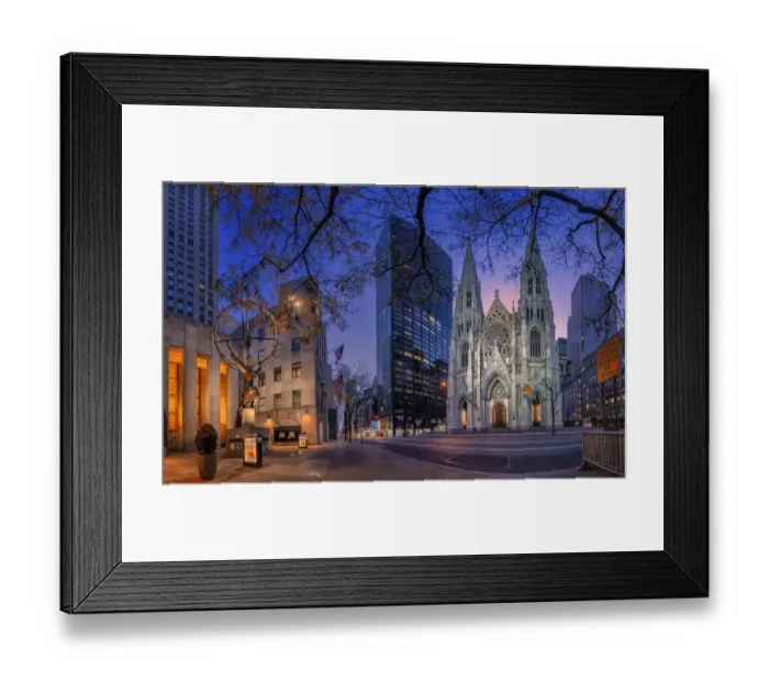Framed Print : Atlas Apartments, Rockefeller Centre and St Patricks Cathedral, New York City