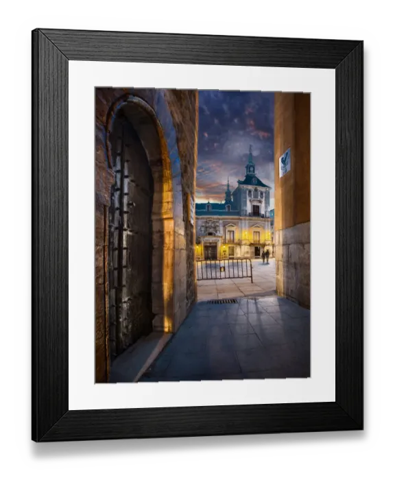 Framed Print : Plaza de la Villa in Madrid, Spain Framed Print : Plaza de la Villa in Madrid, Spain
