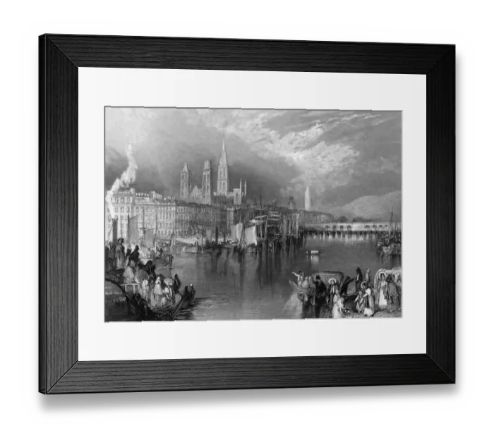 Framed Print : Rouen On The Seine Framed Print : Rouen On The Seine