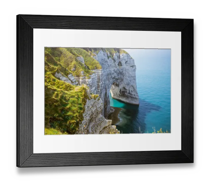 Framed Print : Coastline of etretat, Normandy, France Framed Print : Coastline of etretat, Normandy, France