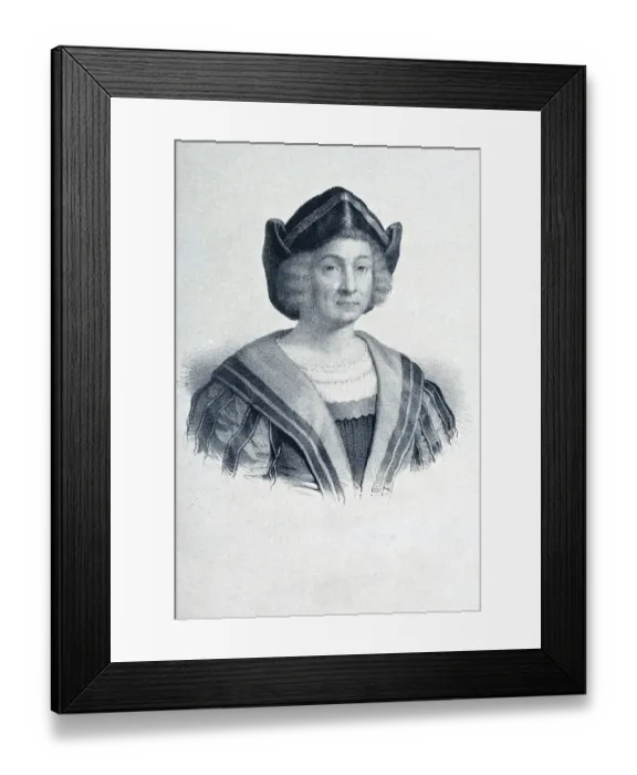 Framed Print : Explorer Christopher Columbus 1881 Framed Print : Explorer Christopher Columbus 1881