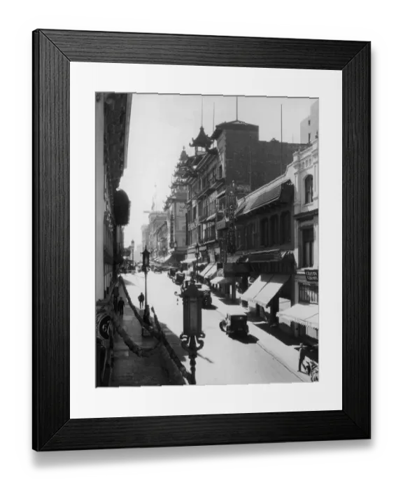 Framed Print : Chinatown. View of a lightly trafficked street in the Chinatown district of San Francisco Framed Print : Chinatown. View of a lightly trafficked street in the Chinatown district of San Francisco
