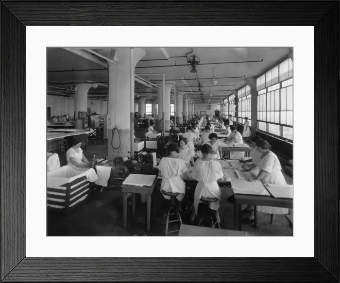 Framed Print : Shirt Factory