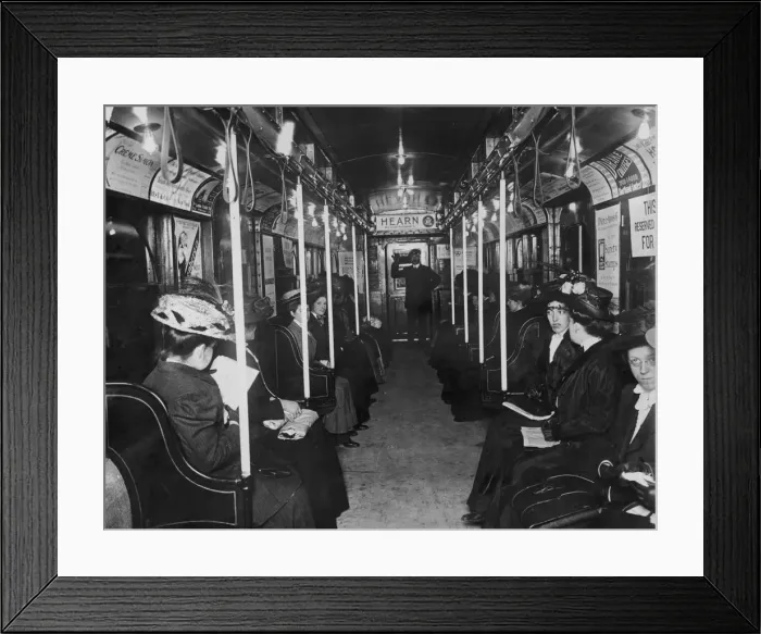 Framed Print : Subway Passengers Framed Print : Subway Passengers
