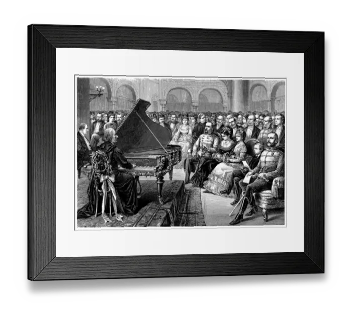 Framed Print : Franz Liszt concert in Pest