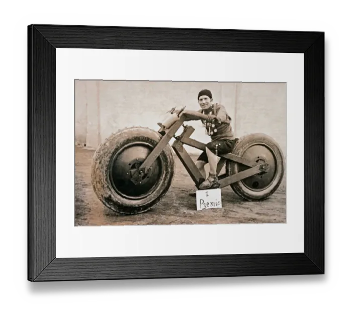 Framed Print : Man on Motorcycle Framed Print : Man on Motorcycle
