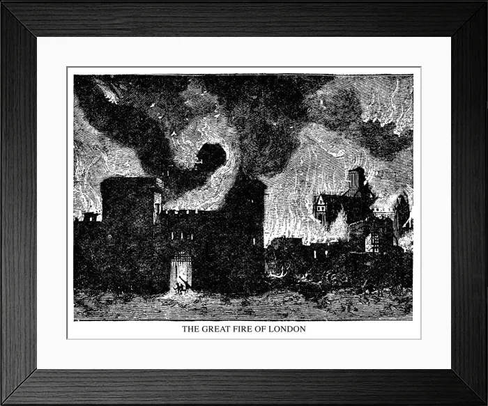Framed Print : The Great Fire of London Framed Print : The Great Fire of London