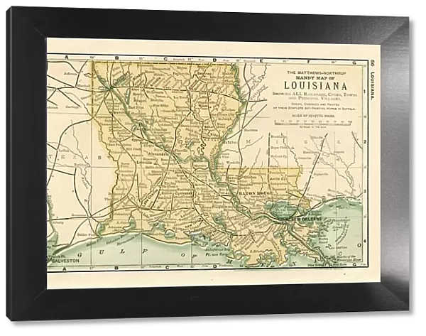 Louisiana map 1898