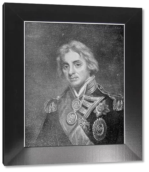 Antique painting illustration: Lord Horatio Nelson