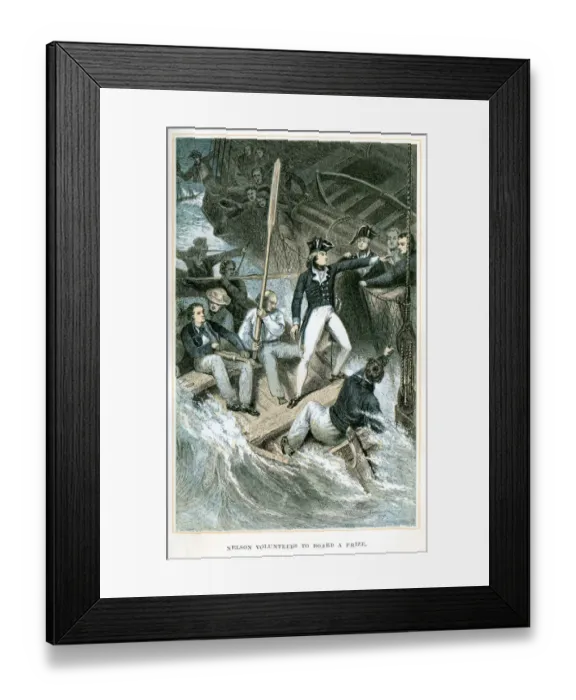 Framed Print : Nelson volunteers to board a prize Framed Print : Nelson volunteers to board a prize
