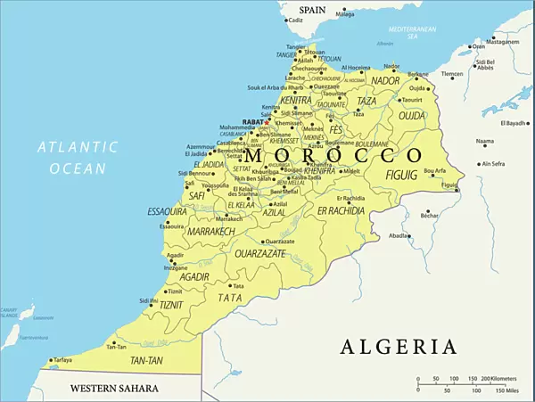 Reference Map of Morocco