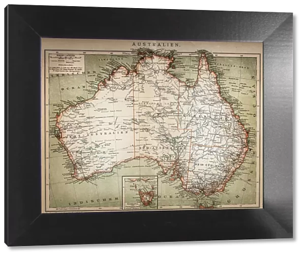 Map of Australasia (1898 engraving)