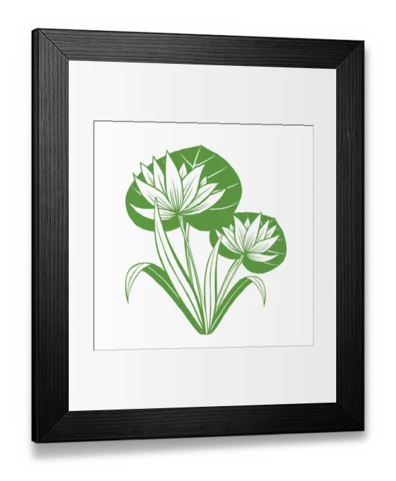 Framed Print : Lotus Flower Illustration Framed Print : Lotus Flower Illustration