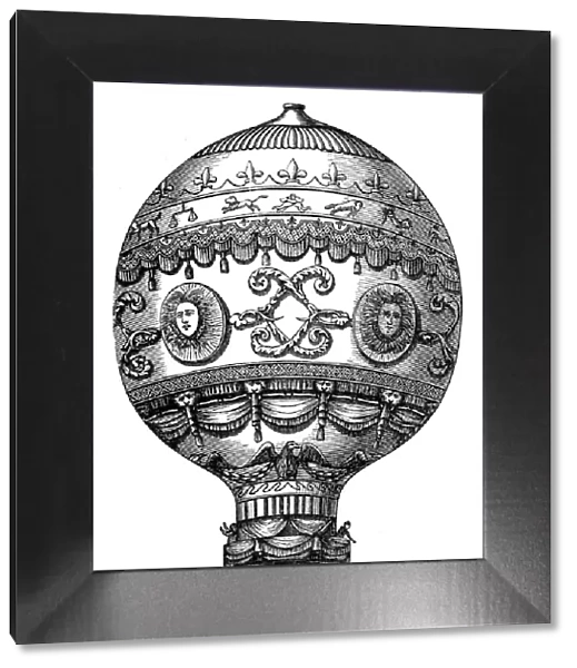 Montgolfier balloon engraving 1895