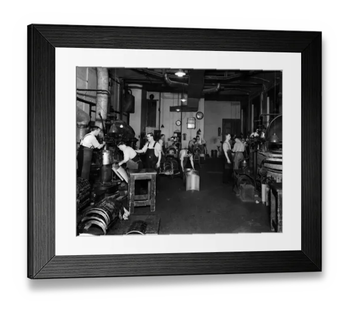 Framed Print : Foundry Men Framed Print : Foundry Men