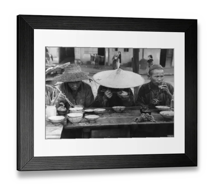 Framed Print : Chinese Eating Framed Print : Chinese Eating