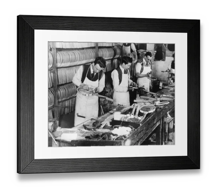 Framed Print : Racket Makers Framed Print : Racket Makers