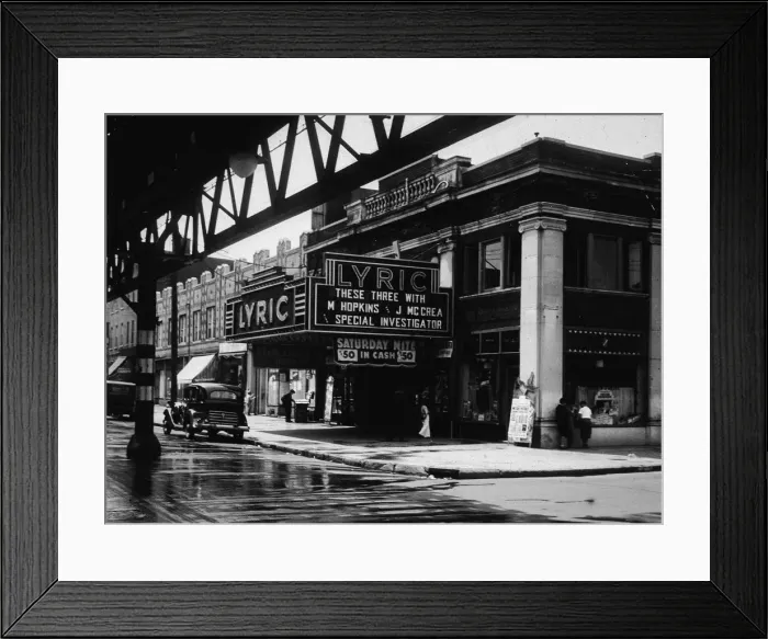 Framed Print : Lyric Theatre Exterior, NYC