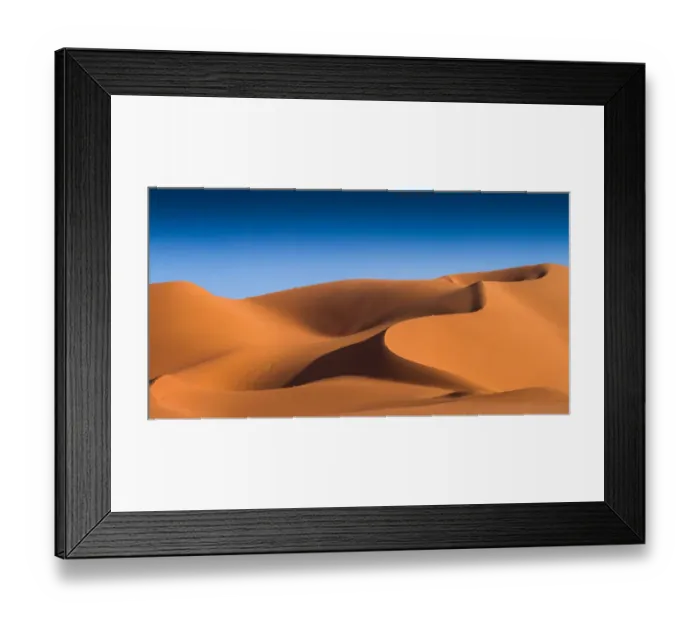 Framed Print : Silky Golden Dunes (Algerian Sahara) Framed Print : Silky Golden Dunes (Algerian Sahara)