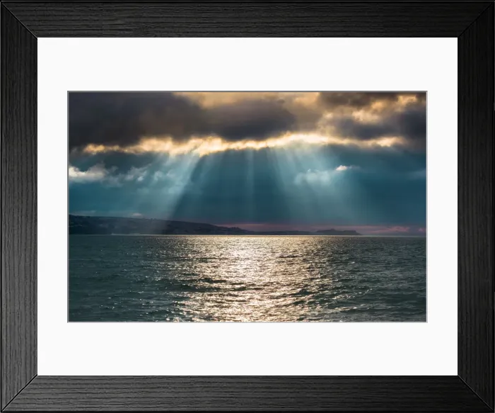 Framed Print : Crepuscular Cornwall Framed Print : Crepuscular Cornwall