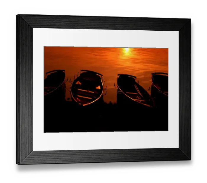 Framed Print : Burning boats Framed Print : Burning boats