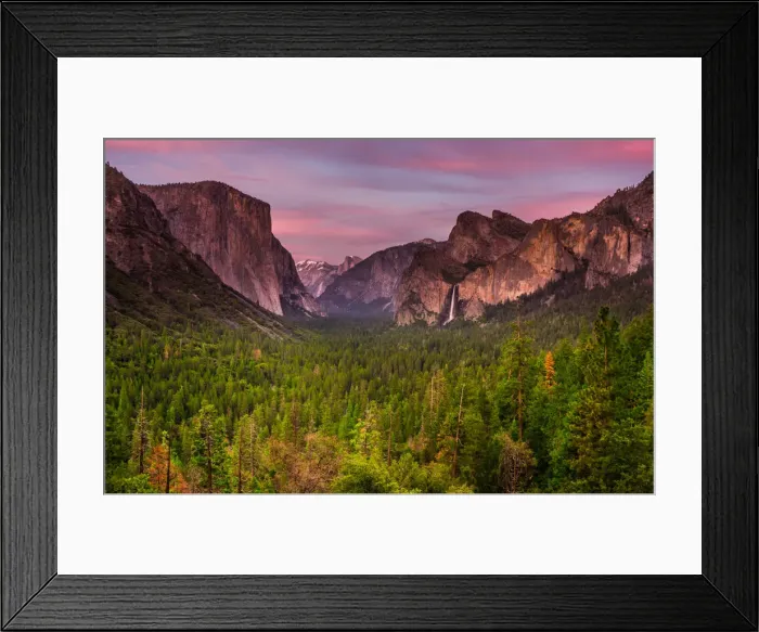 Framed Print : Tunnel View Twilight