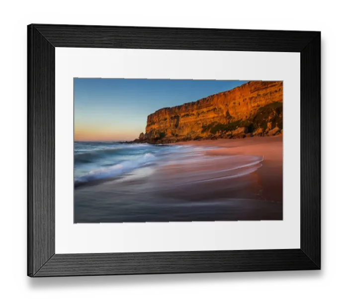 Framed Print : Praia da Foz backwash
