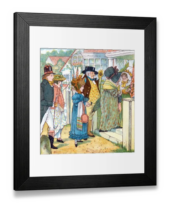 Framed Print : Regency period people going visiting Framed Print : Regency period people going visiting