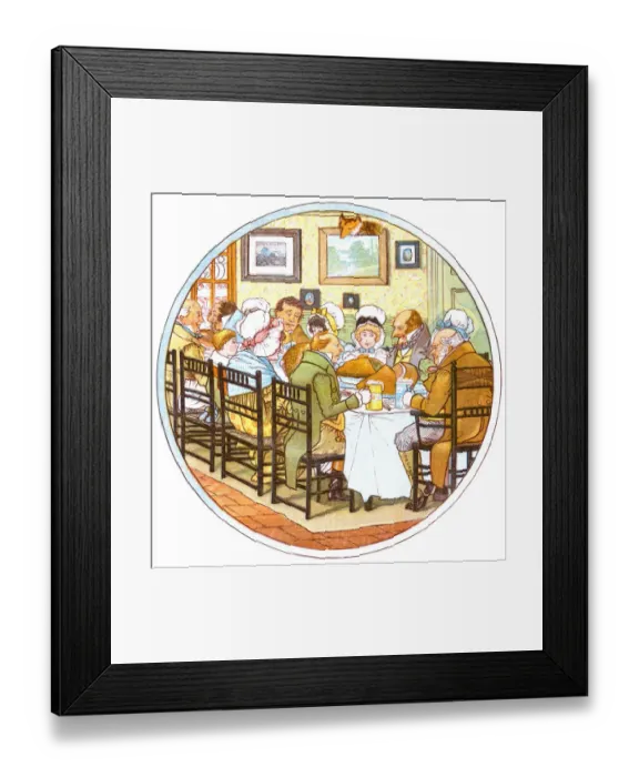 Framed Print : Regency period family enjoying a hearty meal Framed Print : Regency period family enjoying a hearty meal
